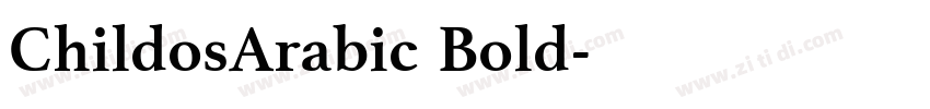 ChildosArabic Bold字体转换